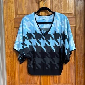 Houndstooth NY&C short sleeve sweater shirt
